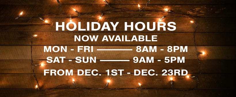 Holiday Hours